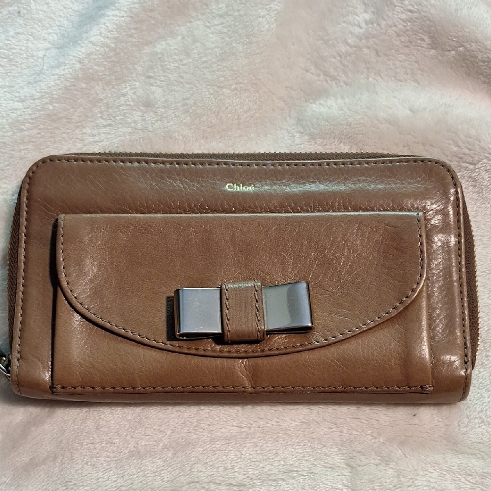 Chloe Tan Leather Wallet